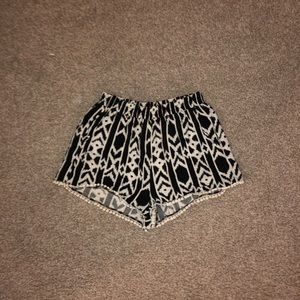LF patterned high waisted shorts